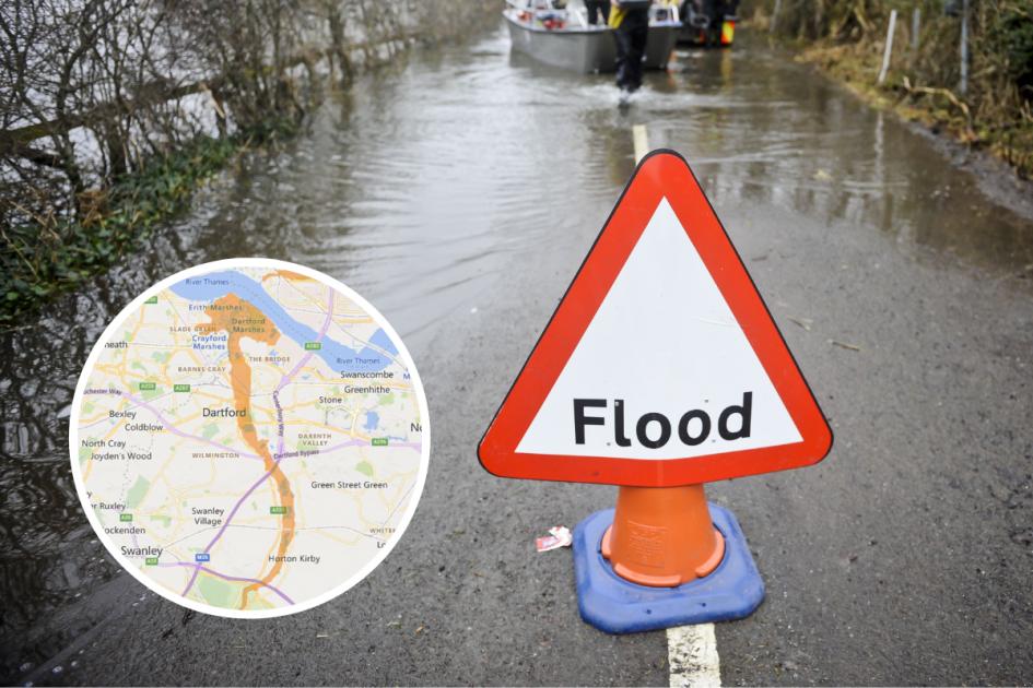 Flood alert remains for River Darent in Dartford 
