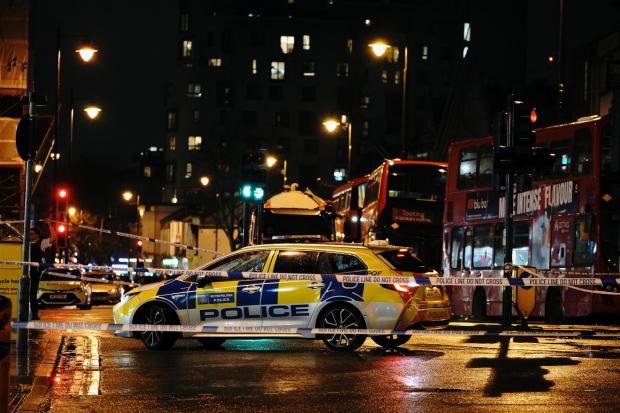 Picture from scene of shooting in Clapham