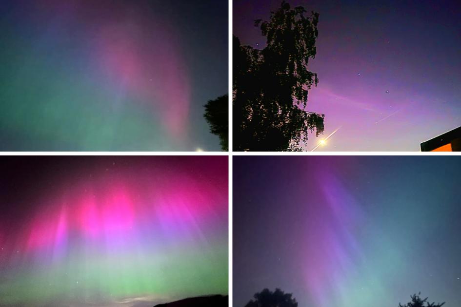 Pictures of Northern Lights captured across south east London