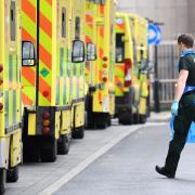 Ambulances outside a London hospital. Stefan Rousseau/PA Wire
