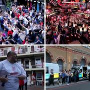 Fans across London celebrate a famous England victory! PA Wire
