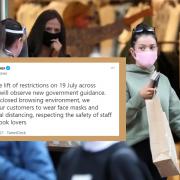Bookshop chain Waterstones has said it will still encourage customers to wear masks and social distance in its stores after July 19