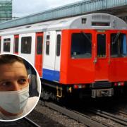 A South Western Train has a rare track on the District Line, revealed by train enthusiast Geoff Marshall (photo: Youtube/ Geoff Marshall)