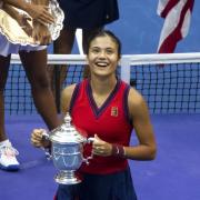 Great Britain's Emma Raducanu poses with the trophy after winning the women's singles final on day twelve of the US Open at the USTA Billie Jean King National Tennis Center, Flushing Meadows- Corona Park, New York (photo: PA)