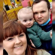 Dartford family Andy Hoyle, 36, Trudie Hoyle and young Joshua Hoyle, 2.