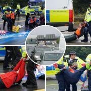 Insulate Britain protesters have blocked the M25 for the sixth time this morning near Heathrow Airport as police detain and arrest people
