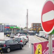 Cars queue for fuel at an Asda petrol station in south London. Picture date: Sunday September 26, 2021 (photo: PA)