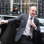 Justice Minister and Deputy Prime Minister Dominic Raab arrives in Downing Street, London, ahead of the government's weekly Cabinet meeting. (PA)