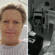 Sharon in hospital and how she slept before surgery (Sharon Churchill)
