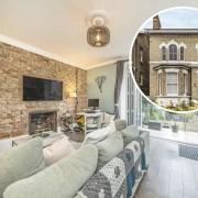 The exposed-brick flat is for sale on Zoopla and is in Handen Road, Lee (photos: Zoopla)