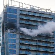 London Fire Brigade confirmed it is at the scene in Whitechapel High Street with as many as 15 engines and around 125 firefighters. Picture: PA