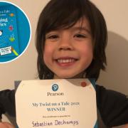 Sebastian Dechamps, 7, from Bexley, won the writers prize
