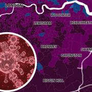 Latest Covid rates in south east London (image: coronavirus.data.gov)