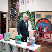 Prime Minister Boris Johnson during a visit to St Mary Cray Primary Academy, in Orpington, to see how they are delivering tutoring to help children catch up following the pandemic. Picture date: Monday May 23, 2022.