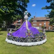A crown to celebrate the Queen's Platinum Jubilee at Bishop Challoner School (photo: Bishop Challoner School)