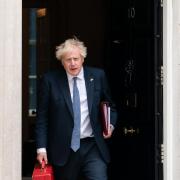 Boris Johnson leaving Number 10. Credit: PA