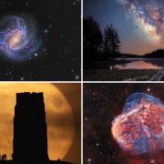 Greenwich Observatory announces Astronomy Photographer of the year shortlist (Hydra's Pinwheel, Peter Ward/ Ladder to the Stars, Mihail Minkov/ Equinox Moon and Glastonbury Tor, Hannah Rochford/ NGC 6888-The Crescent Nebula, Bray Falls)