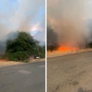 Fire in Longleigh Lane, Bexleyheath (photo: @beingalivecriss/ Twitter)