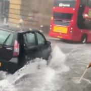 'Flash flood' outside London's Kings Cross. Credit: AndrewsVisual
