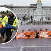 Buckingham Palace blocked by protesters over fossil fuel licences