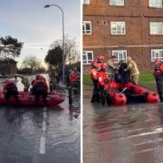 Heroic firefighters help evacuate people from Eltham flood