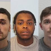 Yusuf Aydin,  Benedict Paul and Jack Davies (left to right) were jailed for manslaughter