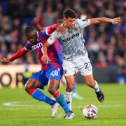 Cheick Doucoure playing for Crystal Palace against Wolves