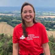 Emily walked 284 miles for London's Air Ambulance charity who helped her when she might never have walked again