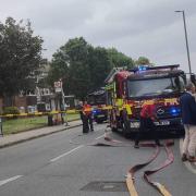 Firefighters were called to a flat fire on Lennard Road in Penge at 9.54am