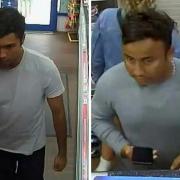 Detectives have released images of two suspects they want to identify and speak with.