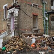 Demolition site in Willesden Lane where Woolwich worker was badly injured