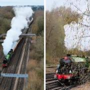 Where to see the 1940s steam train  on the route  of the famous 