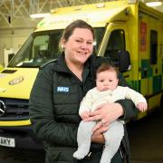 Baby Fia and Paramedic Katie had an emotional reunion at Wimbledon Ambulance Station