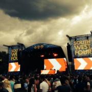 The clouds descended over the main stage on Saturday afternoon