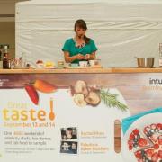 Rachel Khoo cooking at the intu Bromley food festival