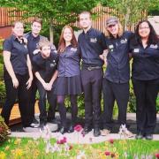 Shane North (second from left) with some of the other Homebase Garden Academy trainees