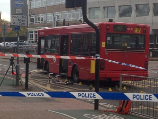 News Shopper: The scene of the collision at lunchtime. Picture by John Payne