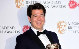 Michael McIntyre with a BAFTA. Credit: PA