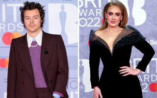 Both mega pop stars Adele and Harry Styles are for best pop solo performance, best pop vocal album and best music video at the Grammys.  (PA)