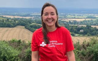 Emily walked 284 miles for London's Air Ambulance charity who helped her when she might never have walked again