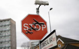 Banksy has unveiled a new piece of art work at the intersection of Southampton Way and Commercial Way in Peckham