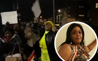Protests have been held in Lewisham after Mitzie Graham (inset) was reportedly arrested in Jamaica for trying to smuggle cocaine into the UK