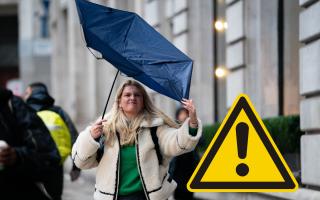 There are warnings for wind and rain today