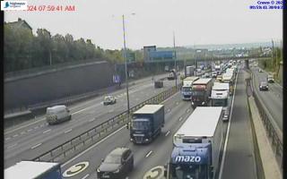 A crash on the M25 at junction J1A has led to traffic this morning with one lane being closed.