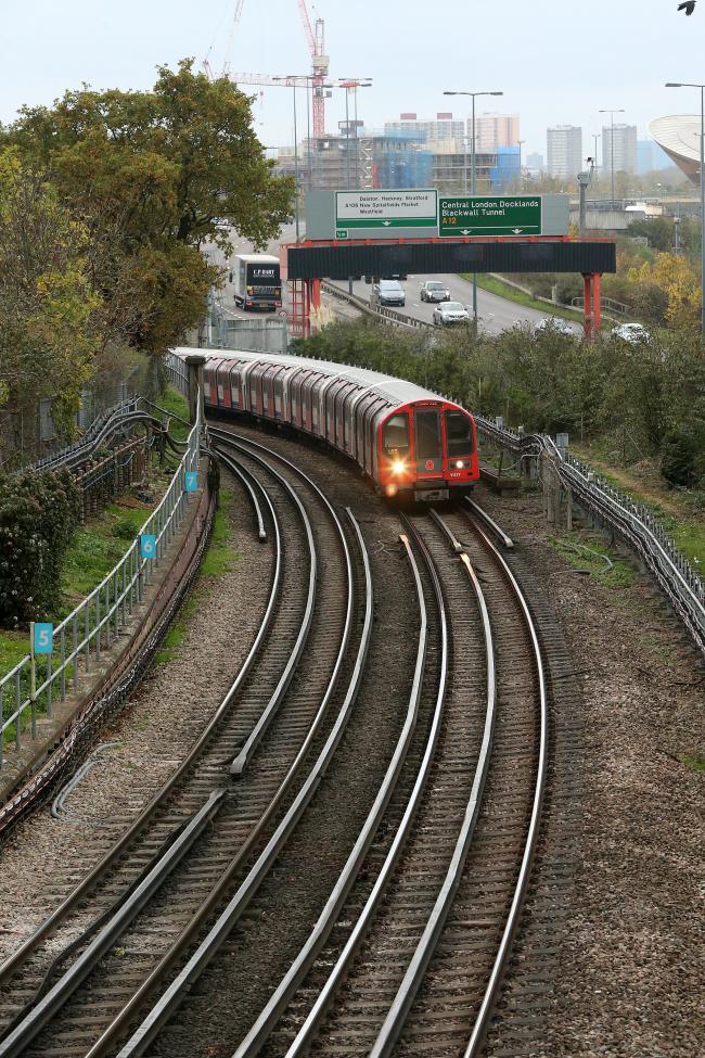The Central Line between Stratford and Leyton in 2015