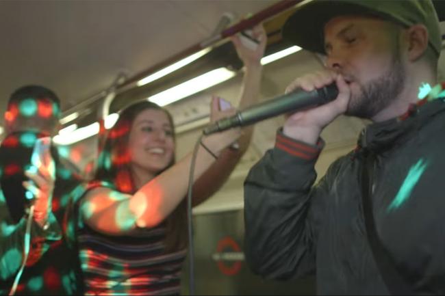 Police moved in to stop a rave staged by Youtube pranksters Trollstation on a Tube train going through London